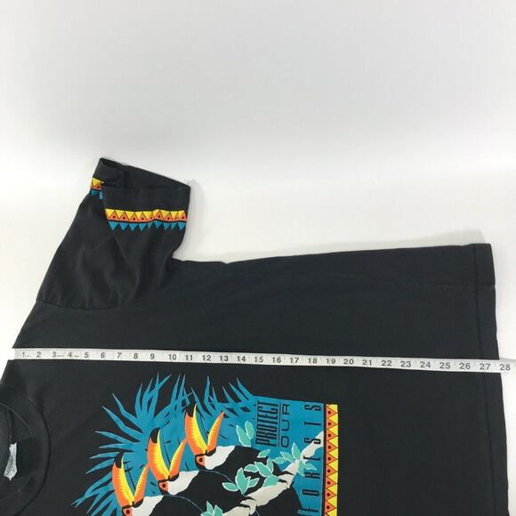 Vintage Island Surf Protect Our Rainforests Graphic Print T-Shirt Men's XL '90s - Picture 9 of 13